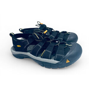 KEEN Newport H2 Waterproof Sandals Men’s Size 10 Black Yellow Hiking Water Shoes